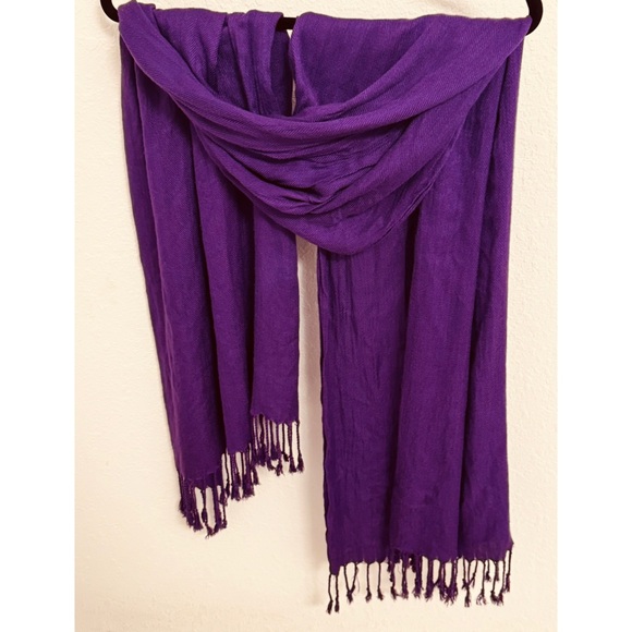 Purple Pashmina Scarf - Picture 1 of 2